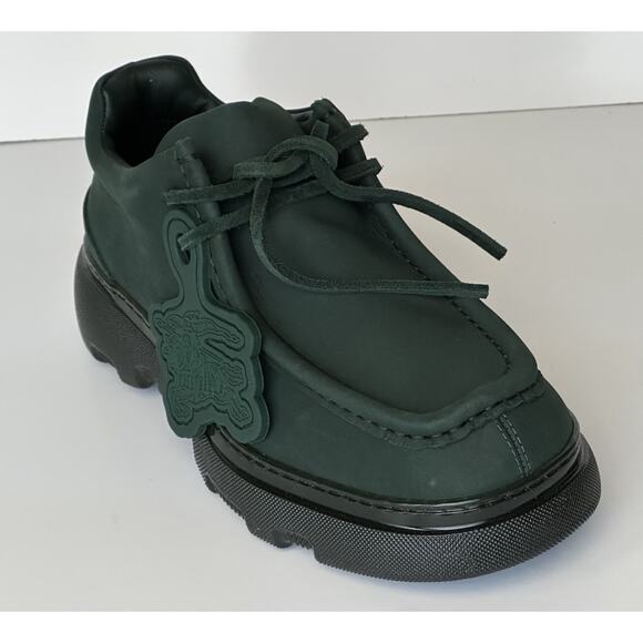 Burberry Green Leather Creeper Lace-up Boots 11 US (44) 8075390 IT NIB $1090 main image 11